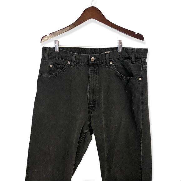 Vintage 505 Levi’s Orange Tab Black Straight Leg Jeans - Picture 8 of 16